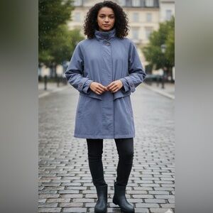 Gallery, Vintage, Periwinkle Blue, Rain Coat, Size large petite